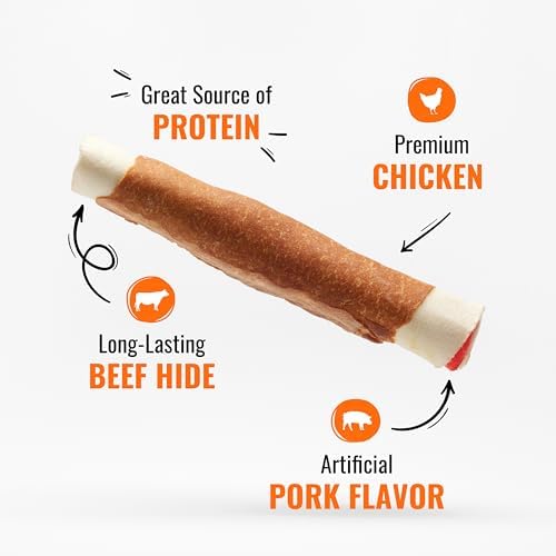 Good 'n' Fun Roll Long-Lasting Dog Treat for Large Dogs, 6 Count