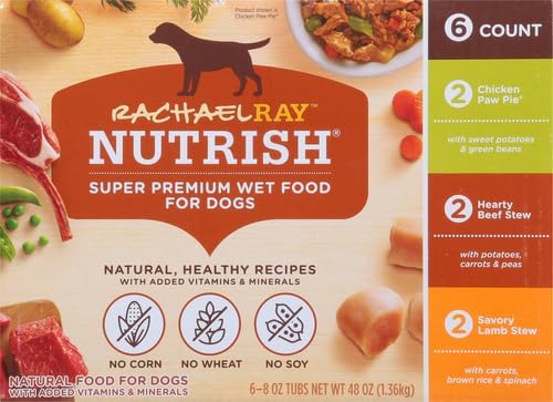 Nutrish Hearty Beef Stew Wet Dog Food, 8 oz. Tub (Pack of 8) (Rachael Ray)