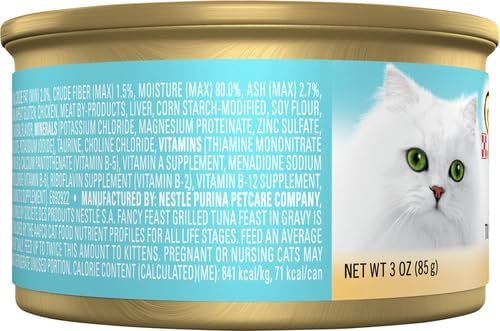 Purina Fancy Feast Gravy Lovers Wet Cat Food, 3 oz Cans, 30-Pack