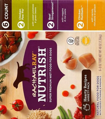 Nutrish Hearty Beef Stew Wet Dog Food, 8 oz. Tub (Pack of 8) (Rachael Ray)