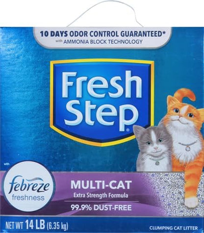 Fresh Step Odor Shield Multi Cat Clumping Cat Litter, 14 lb.
