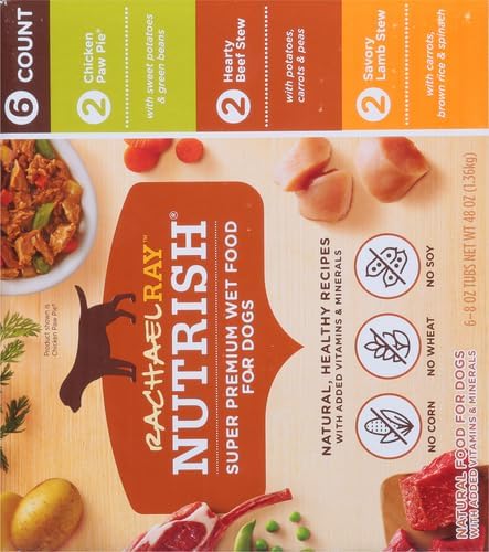 Nutrish Hearty Beef Stew Wet Dog Food, 8 oz. Tub (Pack of 8) (Rachael Ray)