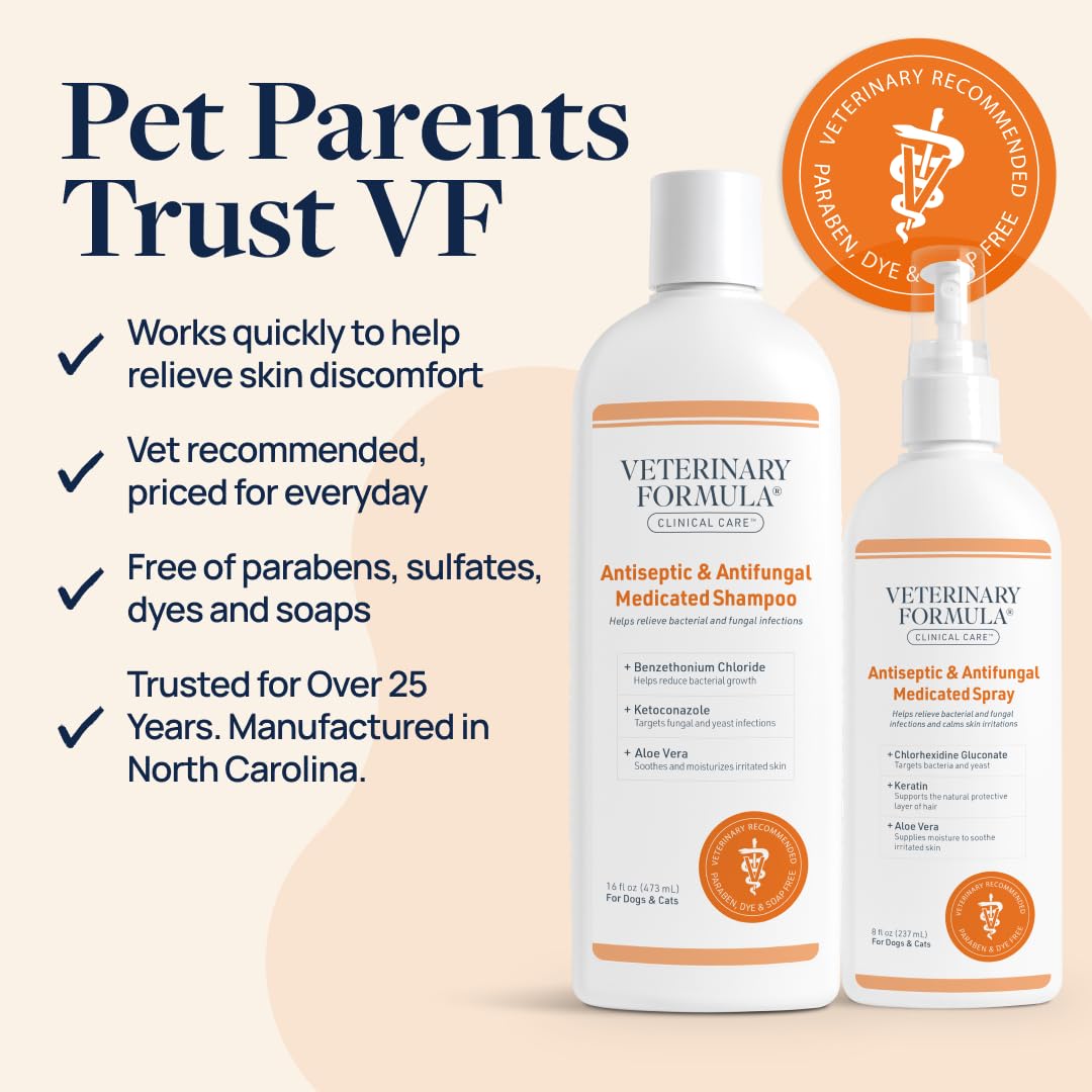Veterinary Formula Clinical Care Antiseptic & Antifungal Shampoo + Spray
