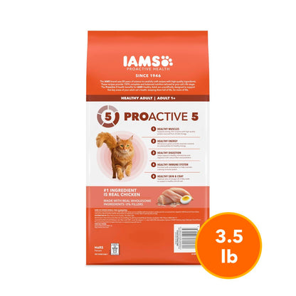 IAMS Proactive Health Healthy Adult Dry Cat Food, Chicken, 22 lb