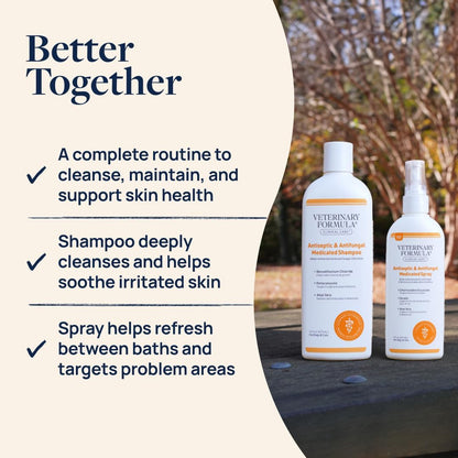 Veterinary Formula Clinical Care Antiseptic & Antifungal Shampoo + Spray