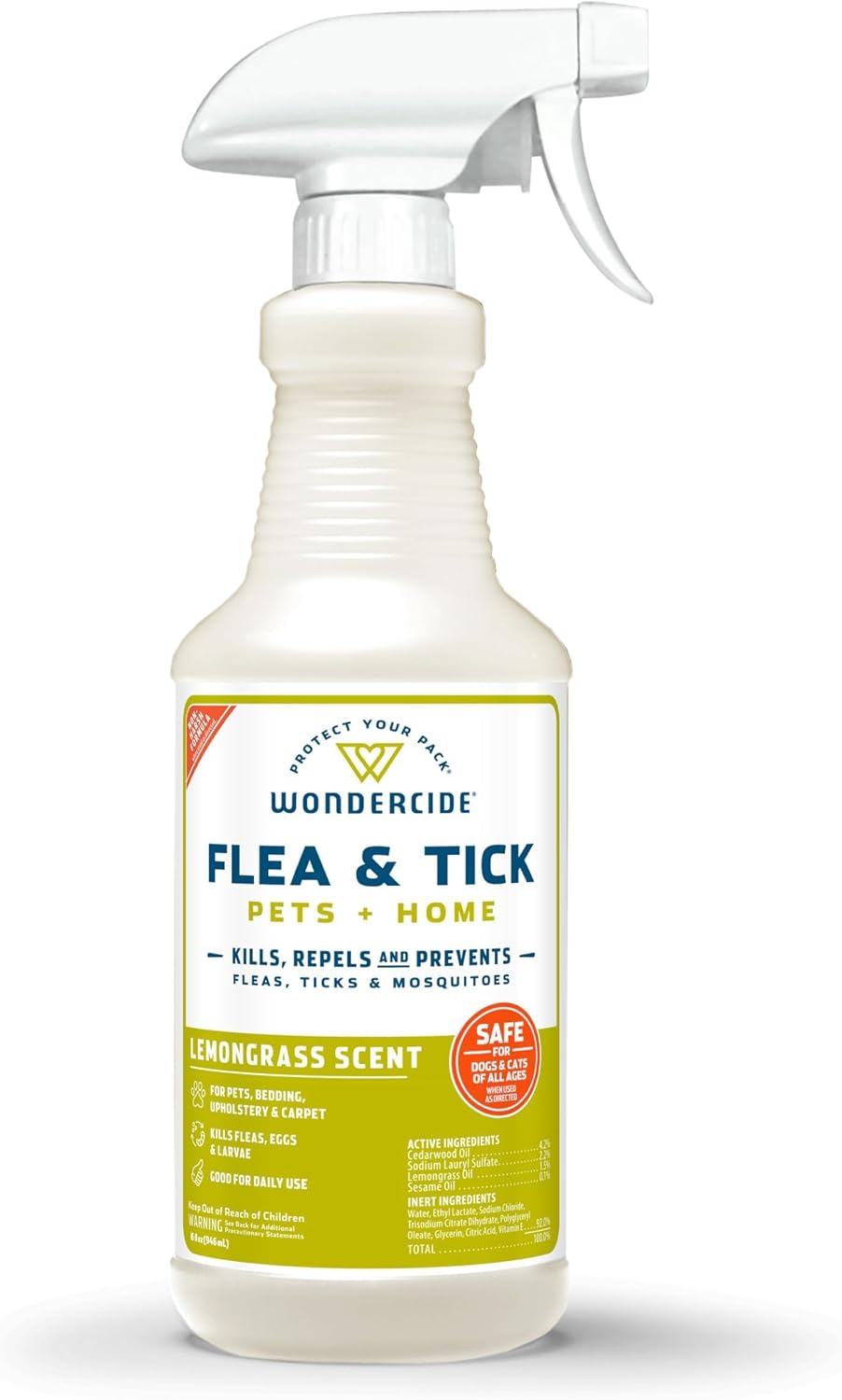 Wondercide - Flea Tick & Mosquito Spray for Pets & Home - Cedarwood 128 oz