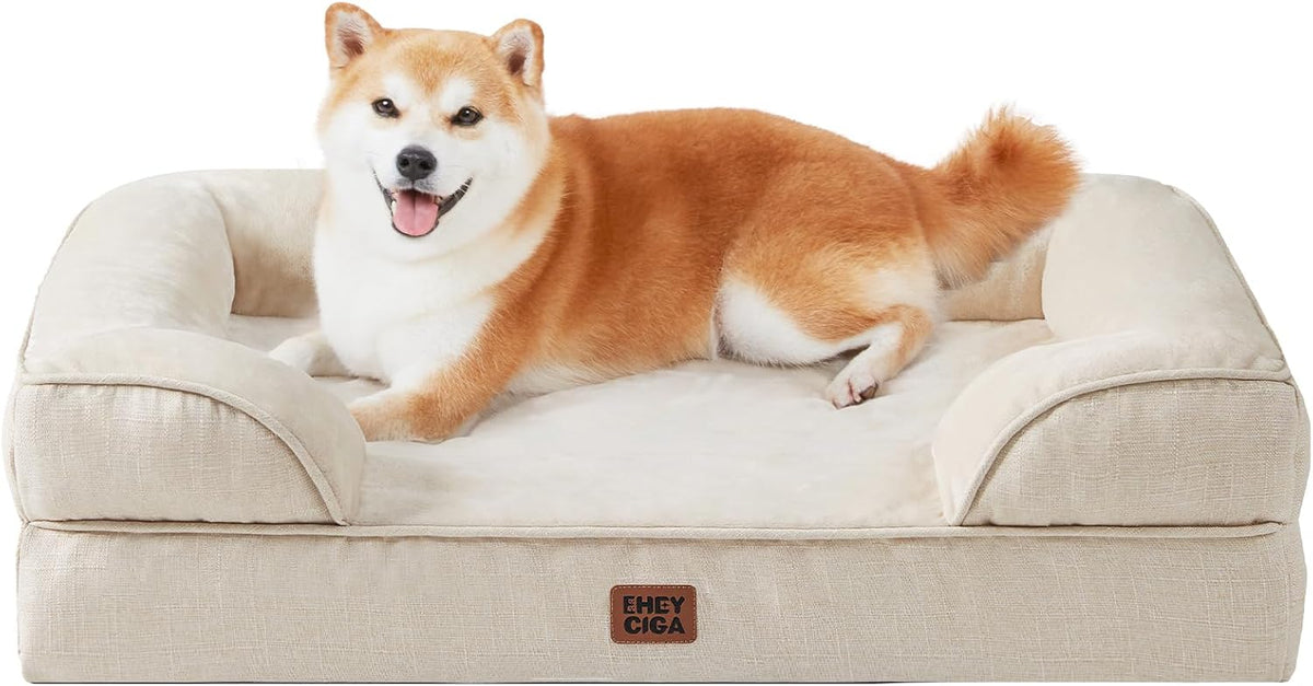 EHEYCIGA Orthopedic Extra Large Dog Bed, Waterproof Washable XL Pet Bed 44"