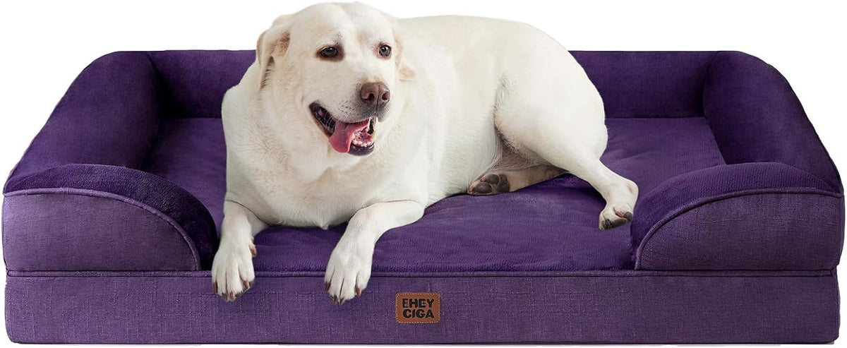 EHEYCIGA Orthopedic Extra Large Dog Bed, Waterproof Washable XL Pet Bed 44"