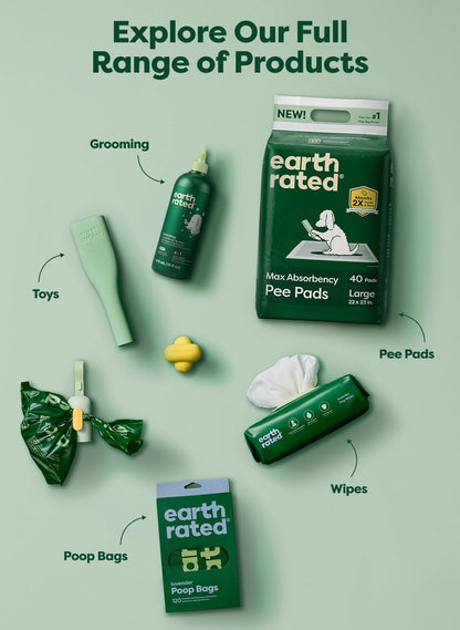 Earth Rated Dog Poop Bags for Dogs, 120 Leak Proof Refill Rolls, Lavender