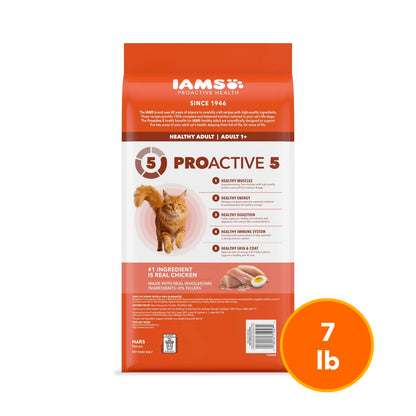 IAMS Proactive Health Healthy Adult Dry Cat Food, Chicken, 22 lb