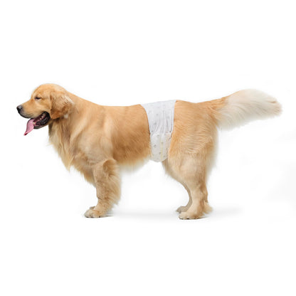 Amazon Basics Absorbent, Leakproof Male Dog Wrap Disposable Diapers with Wetness Indicator, Breathable, Small, White, 50-Pack