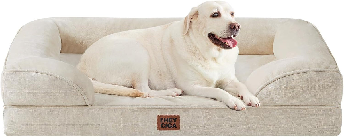 EHEYCIGA Orthopedic Extra Large Dog Bed, Waterproof Washable XL Pet Bed 44"