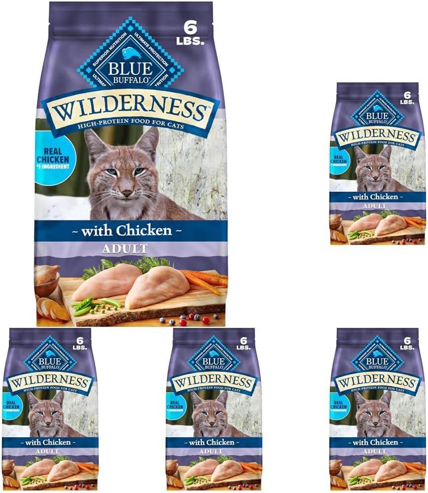 Blue Buffalo Wilderness Chicken Adult Dry Cat Food, Grain-Free, 12 lb