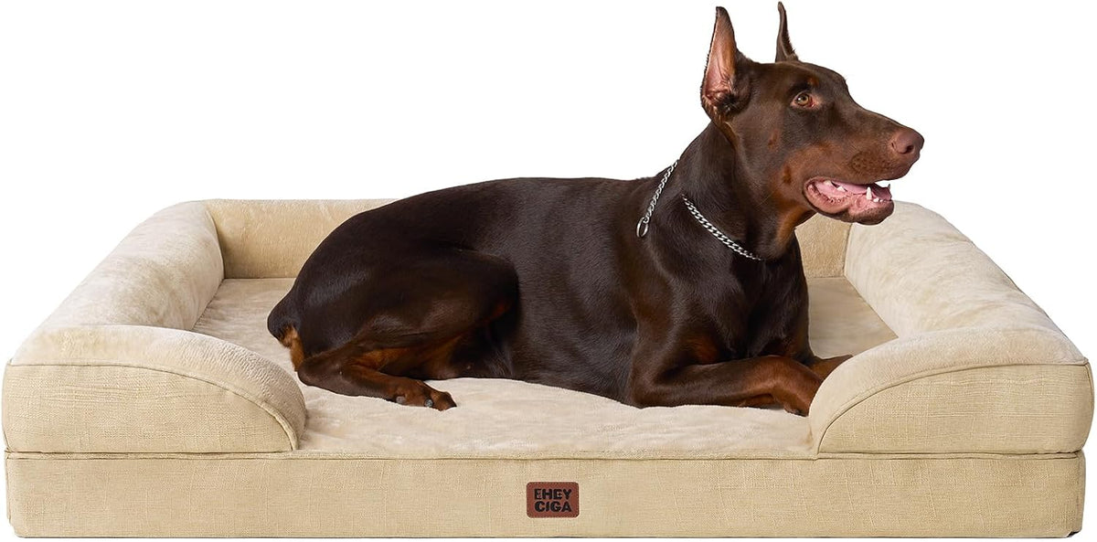 EHEYCIGA Orthopedic Extra Large Dog Bed, Waterproof Washable XL Pet Bed 44"