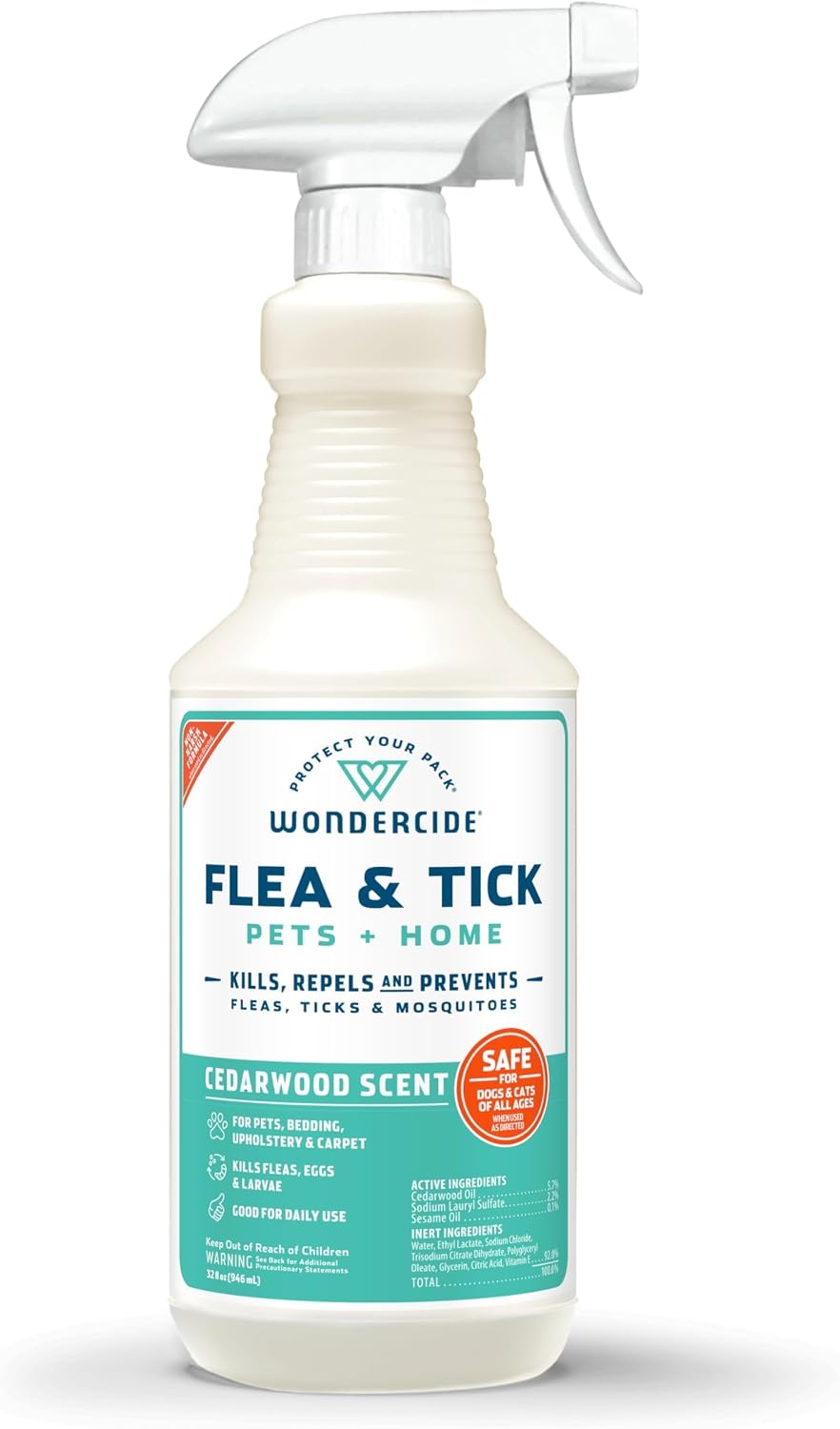 Wondercide - Flea Tick & Mosquito Spray for Pets & Home - Cedarwood 128 oz