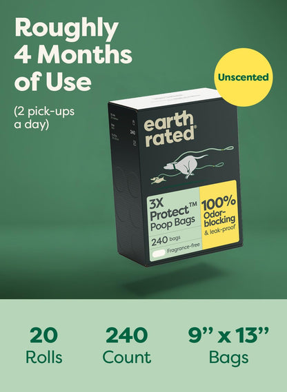 Earth Rated Dog Poop Bags for Dogs, 120 Leak Proof Refill Rolls, Lavender