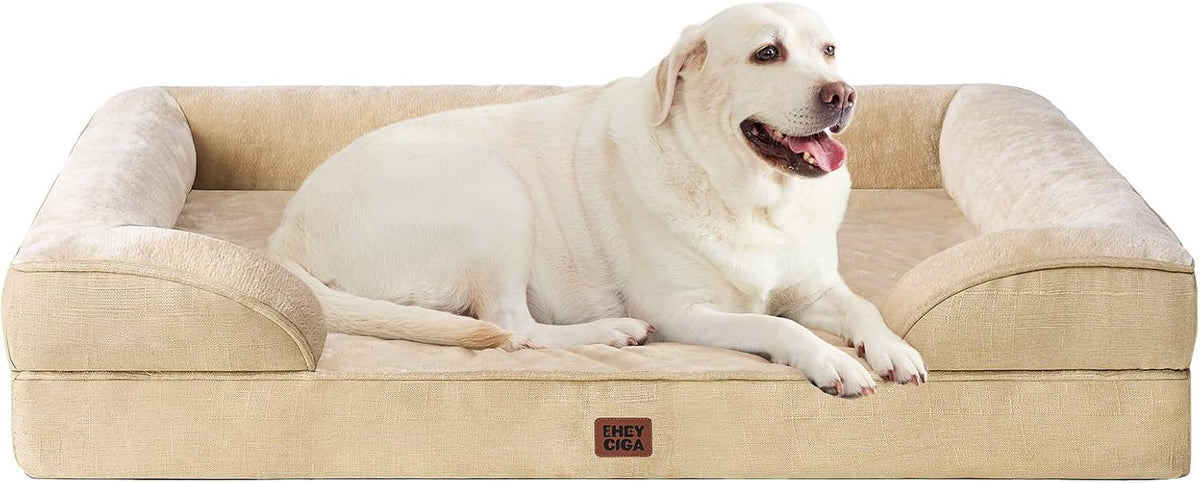 EHEYCIGA Orthopedic Extra Large Dog Bed, Waterproof Washable XL Pet Bed 44"