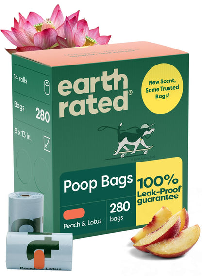 Earth Rated Dog Poop Bags for Dogs, 120 Leak Proof Refill Rolls, Lavender