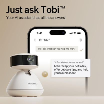 PETLIBRO AI Dog Camera Pet Camera Indoor with Phone App [Multi-Pet Recognition, Daily Activity Analysis & Smart Summaries] Cat Cam 360° View, 1080P Dog Cam Night Vision, 2-Way Audio WiFi Cam
