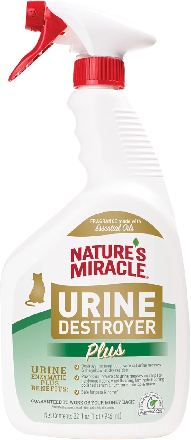Nature's Miracle Cat Urine Destroyer Plus, Enzymatic Cleaner, 1 gal