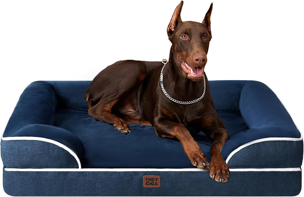 EHEYCIGA Orthopedic Extra Large Dog Bed, Waterproof Washable XL Pet Bed 44"