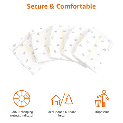 Amazon Basics Absorbent, Leakproof Male Dog Wrap Disposable Diapers with Wetness Indicator, Breathable, Small, White, 50-Pack