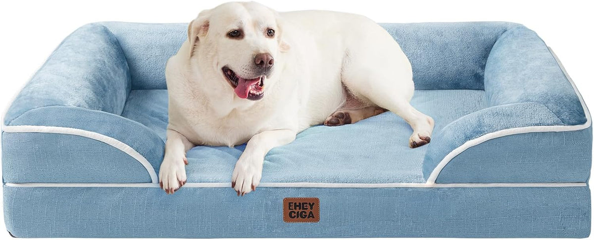 EHEYCIGA Orthopedic Extra Large Dog Bed, Waterproof Washable XL Pet Bed 44"