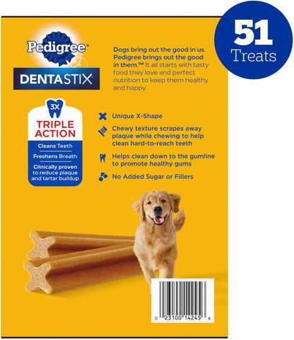 Pedigree Dentastix Large Breed Dental Dog Treats, Variety, 51 Count