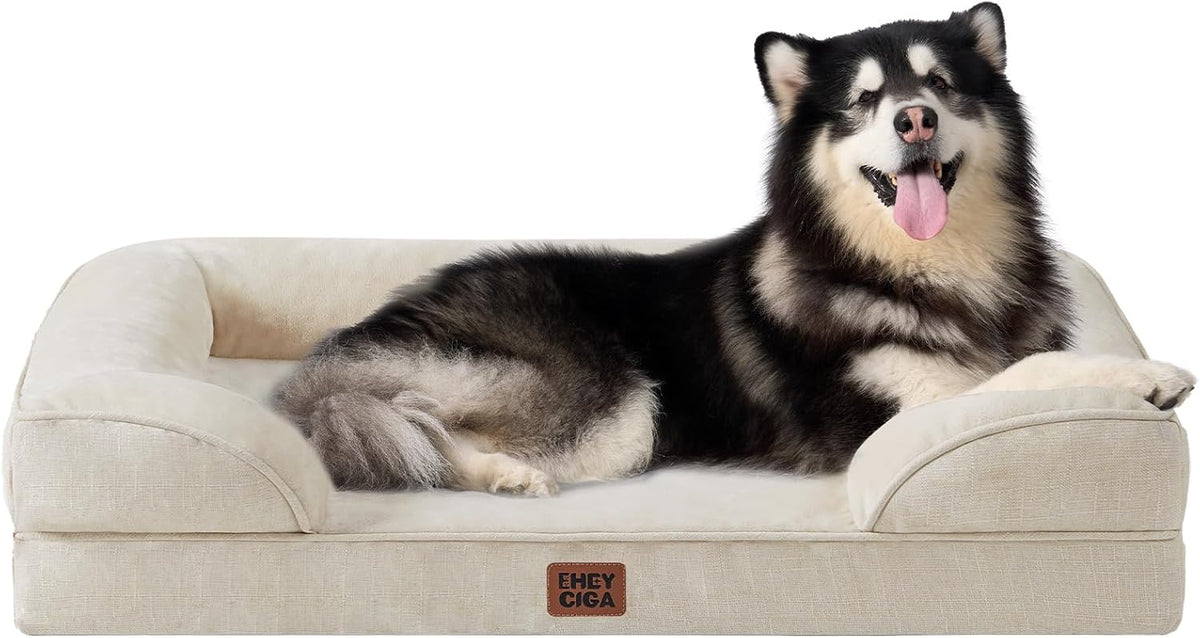EHEYCIGA Orthopedic Extra Large Dog Bed, Waterproof Washable XL Pet Bed 44"