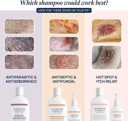 Veterinary Formula Clinical Care Antiseptic & Antifungal Shampoo + Spray