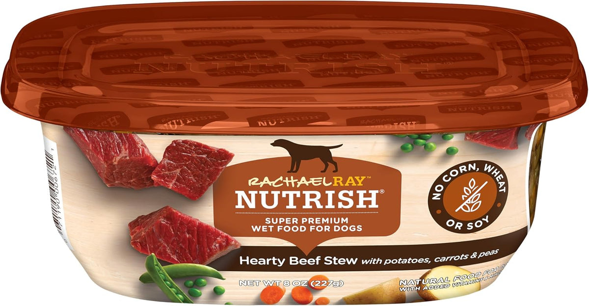 Nutrish Hearty Beef Stew Wet Dog Food, 8 oz. Tub (Pack of 8) (Rachael Ray)