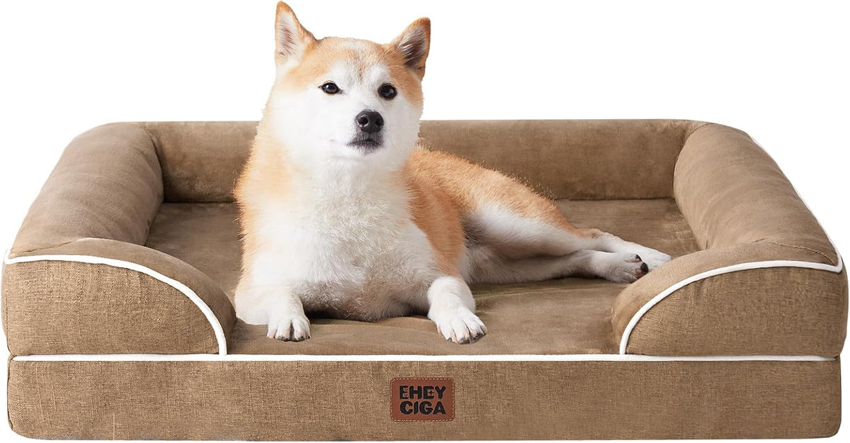 EHEYCIGA Orthopedic Extra Large Dog Bed, Waterproof Washable XL Pet Bed 44"