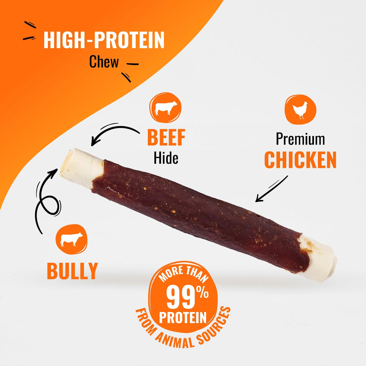 Good 'n' Fun Roll Long-Lasting Dog Treat for Large Dogs, 6 Count