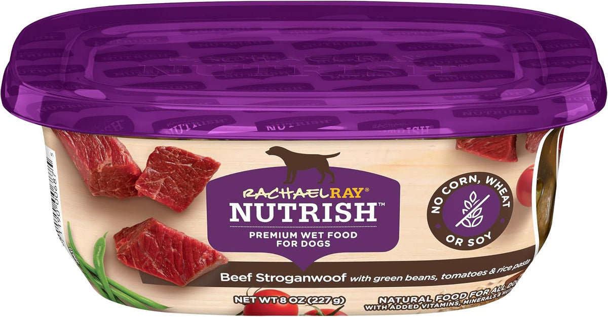 Nutrish Hearty Beef Stew Wet Dog Food, 8 oz. Tub (Pack of 8) (Rachael Ray)