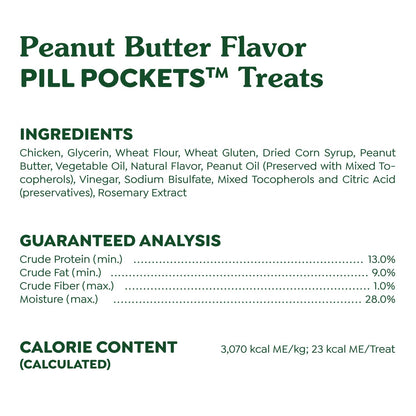 Greenies Pill Pockets Large Size Dog Treats, Peanut Butter, 15.8 oz
