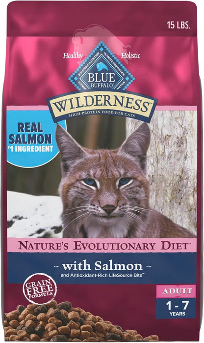 Blue Buffalo Wilderness Chicken Adult Dry Cat Food, Grain-Free, 12 lb