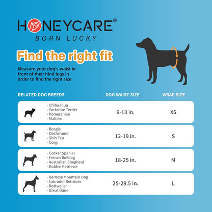 HONEY CARE All-Absorb A24 Male Dog Wrap, 50 Count, Large