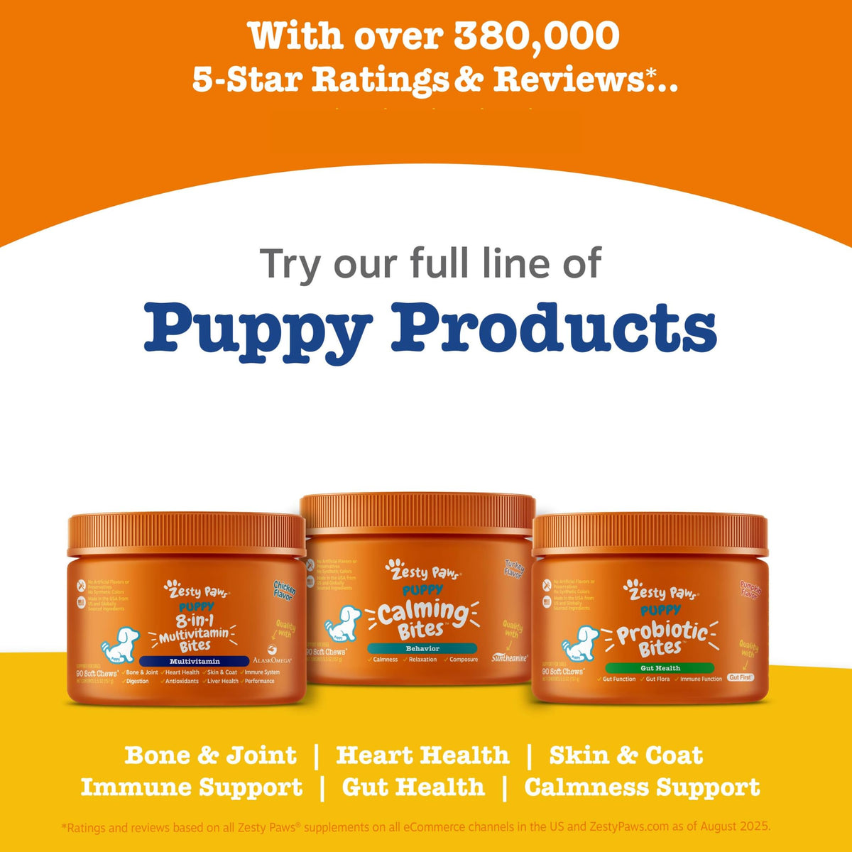 Zesty Paws Dog Vitamins - Dog Multivitamins with Hemp - Chicken, 90 Ct