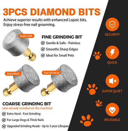 Whisper Quiet Dog Nail Grinder Safe & Stress-Free for Sensitive Dogs Cats