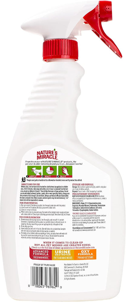 Nature’s Miracle Dog Stain & Odor Remover, Enzymatic Cleaner, 32 oz