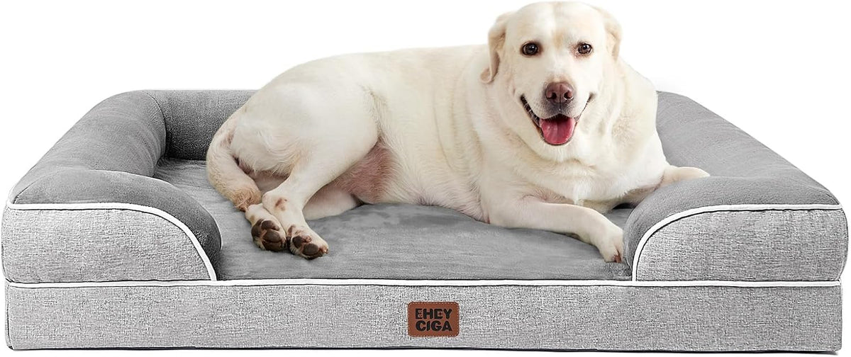 EHEYCIGA Orthopedic Extra Large Dog Bed, Waterproof Washable XL Pet Bed 44"