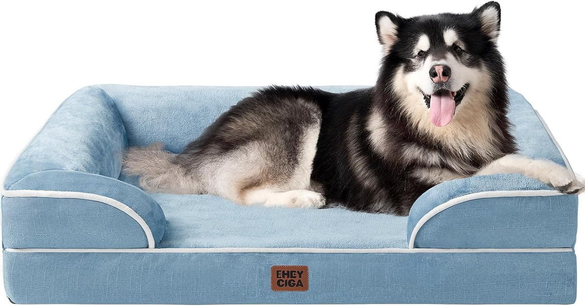 EHEYCIGA Orthopedic Extra Large Dog Bed, Waterproof Washable XL Pet Bed 44"