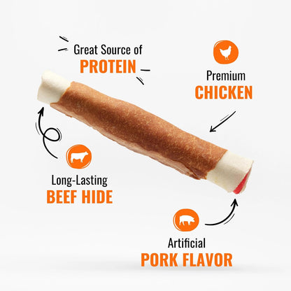 Good 'n' Fun Roll Long-Lasting Dog Treat for Large Dogs, 6 Count