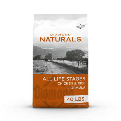 Diamond Naturals Adult Dry Dog Food, Lamb Meal & Rice, 40lb