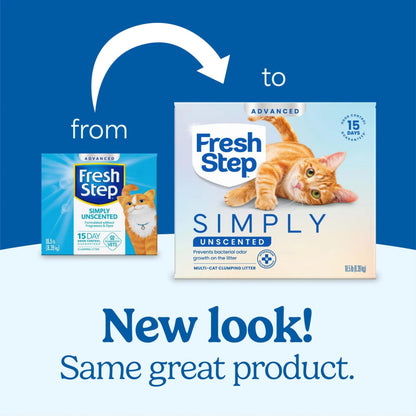 Fresh Step Advanced Odor Shield Clumping Cat Litter with Gain, 18.5 lb, 2Pk