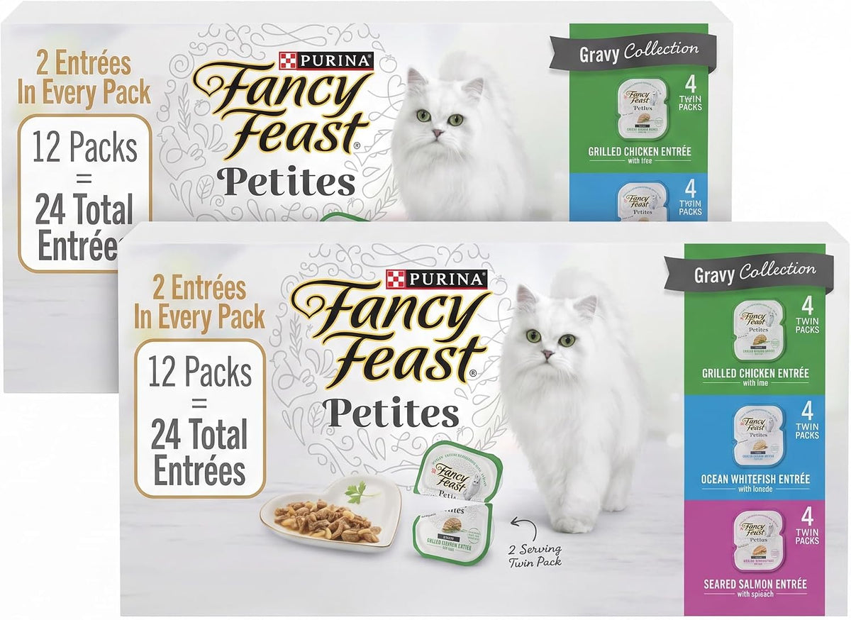 Purina Fancy Feast Gravy Lovers Wet Cat Food, 3 oz Cans, 30-Pack
