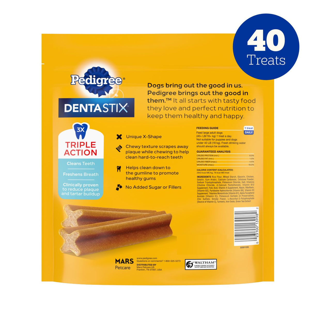Pedigree Dentastix Large Breed Dental Dog Treats, Variety, 51 Count