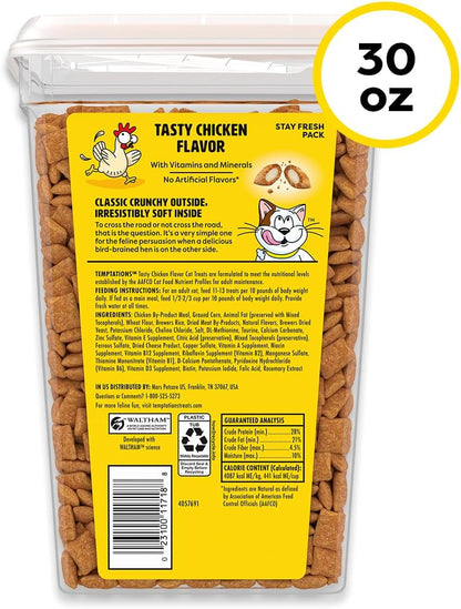 Temptations Classic Crunchy and Soft Cat Treats, Tasty Chicken, 30 oz
