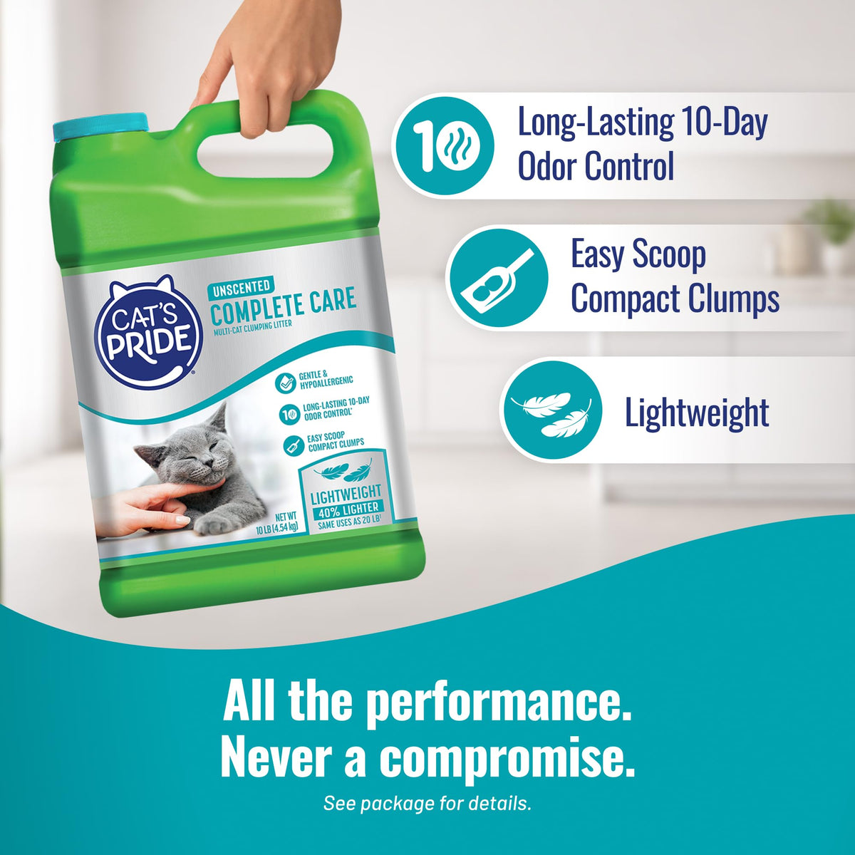 Cat's Pride Antibacterial Litter, Odor-Eliminating Scented 12lb