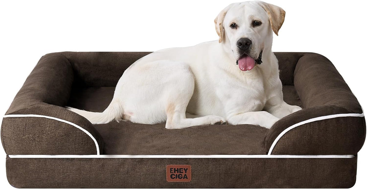 EHEYCIGA Orthopedic Extra Large Dog Bed, Waterproof Washable XL Pet Bed 44"